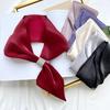 Women's Silk Scarf with Rhinestone, Douyin Style - Elegant, Versatile Neck Accessory for Temperament and Protection