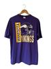 Винтажная футболка Minnesota Vikings Мужская XL Фиолетовая 90-х США Однострочный шов