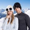Removable Glasses Warm Ski Mask Hats Windproof Knitted Hat Fashion Winter Glasses Caps  Outdoor