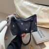Blue Bow Underarm Bag Versatile Women's Handbag Trendy Denim Shoulder Bag  Girls