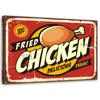 Canvas Print Retro Sign Chicken