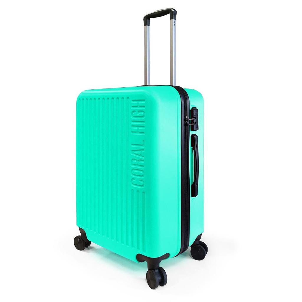 coral high Чемодан среднего размера из АБС-пластика водно-зеленого цвета 16422