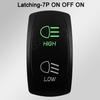 Waterproof LED Rocker Switch for Boat RV Truck | Green/Red Light 12V/24V ON-OFF/ON-OFF-ON for Exhaust Heat AC Lights