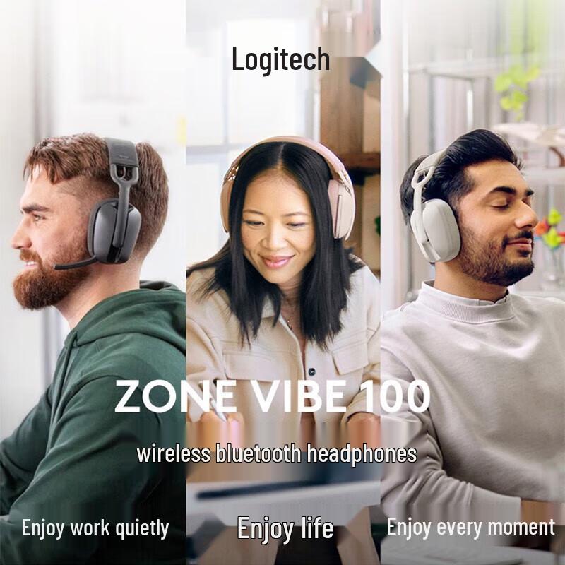 Logitech Беспроводная Bluetooth-гарнитура Zone Vibe 100