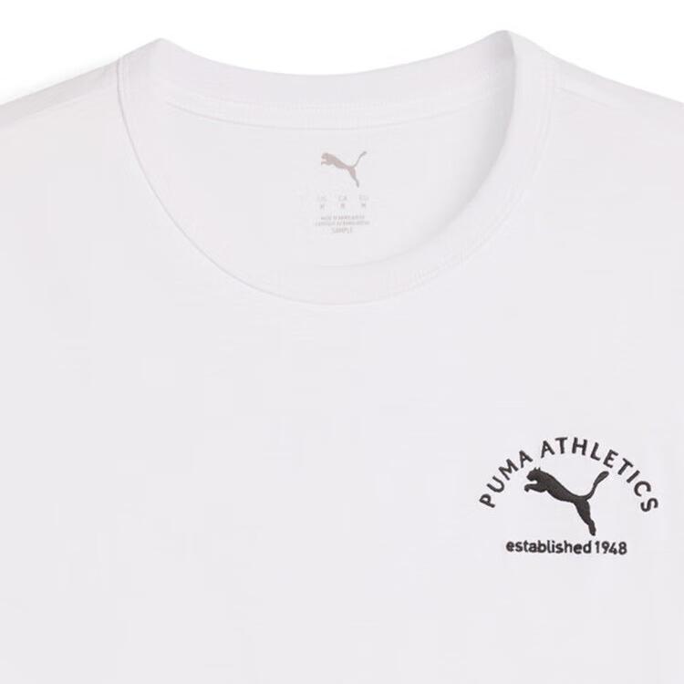 Puma Essentials Athletics Модная мягкая универсальная футболка с круглым вырезом и коротким рукавом для мужчин Топы 692936-02