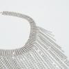 Geometric Long Tassel Necklace Sparkling Clavicle Chain Sweet Full Rhinestone Necklace  Women