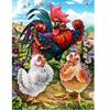 Полный квадратный круглый алмаз картина петух курица курица Алмазная вышивка крестиком мозаика картина горный хрусталь домашний декор подарок