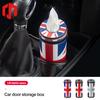 Автомобильная коробка для салфеток из ПУ-кожи для Mini Cooper, многофункциональная, с молотком для разбивания стекла, аксессуары для интерьера автомобиля, тубус для салфеток