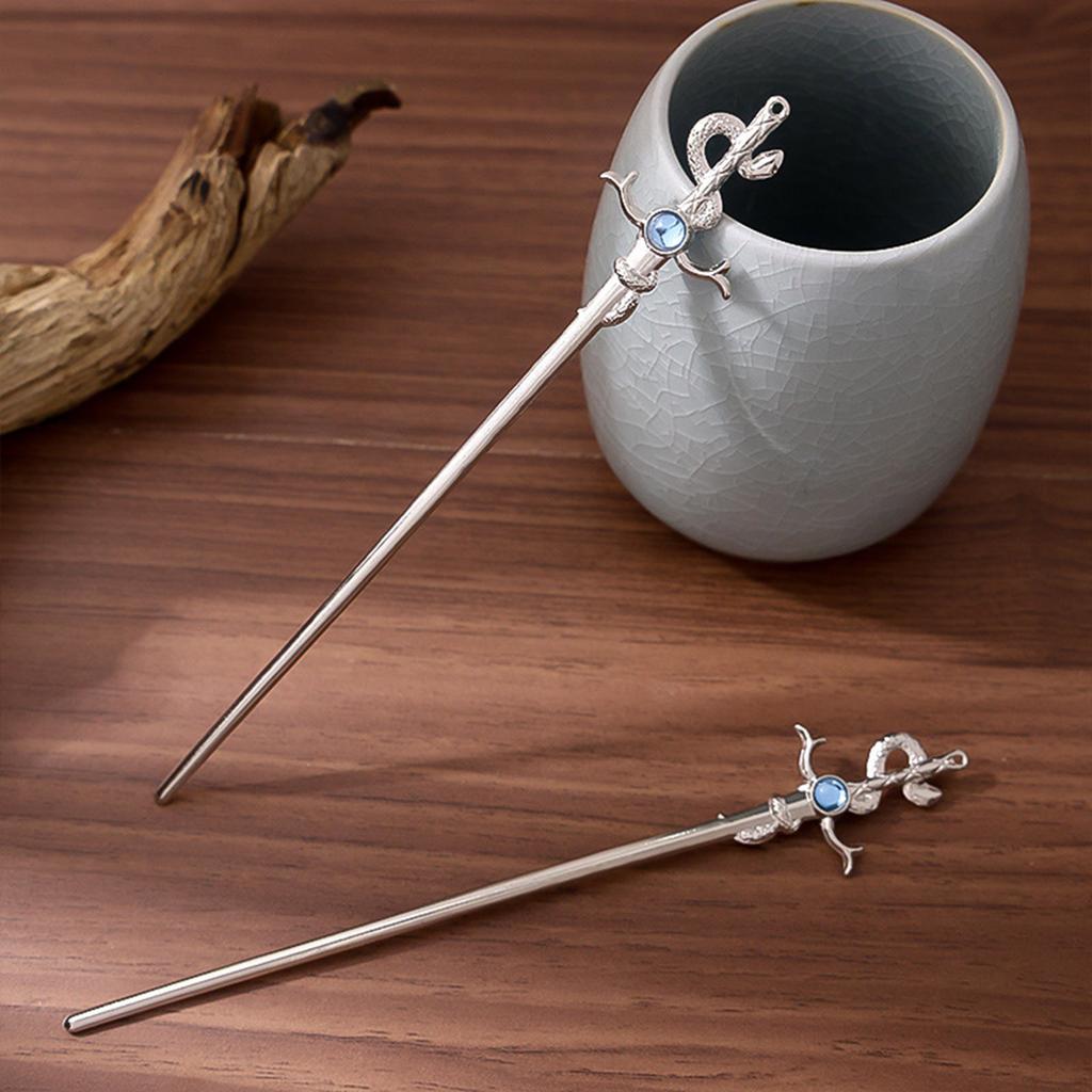 Snake Hair Stick Metal Hairpin Antique Hair Pin Traditional Hair Decoration Han Costume Buyao Hair Stick Hairstyling Pin