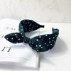 Knotted Polka Dot Headband Non-slip Rabbit Ear Hairband Women's Bow Hair Hoop  Daily Use