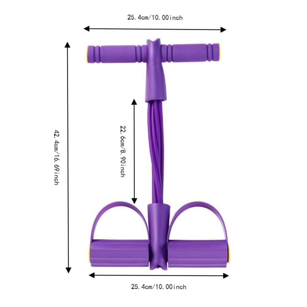 2PCS 4 Tube Pedal Resistance Band 6 Tube Foot Pedal Exerciser Durable Sit up Trainer Arm Training