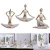 Yoga Statues Desk Ornaments Decorative Yoga Pose Sculpture Meditation Yoga Lady Figurines for Living Room Bedroom Decor