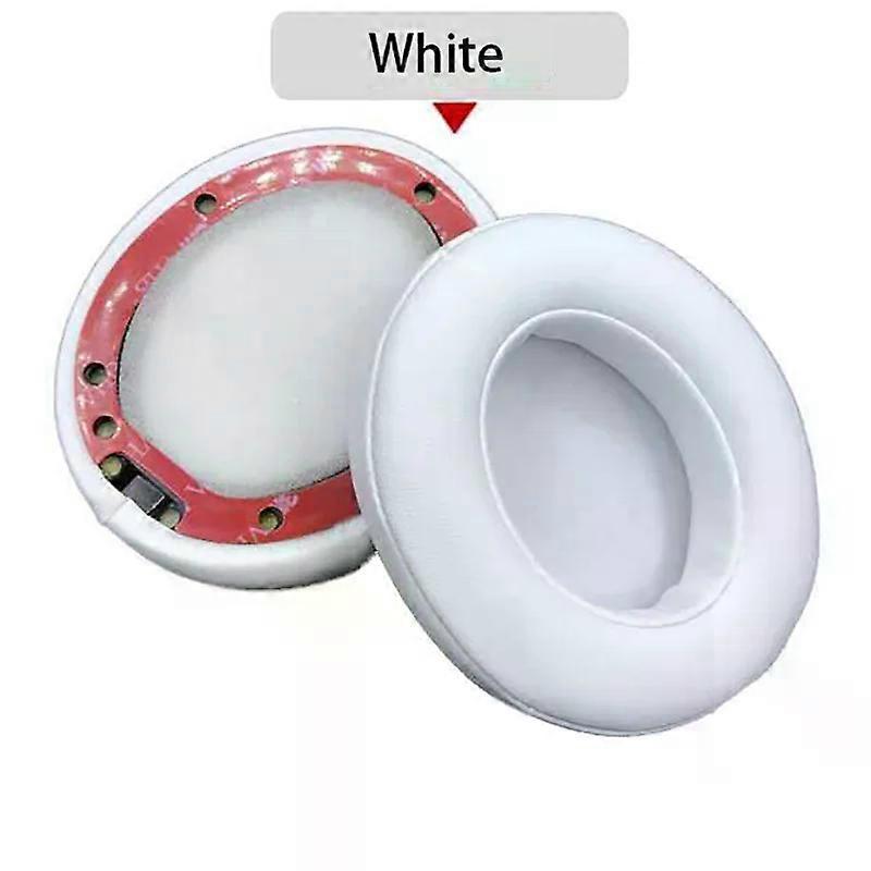 Professional Replacement Ear Pads Cushions Compatible with Beats Studio 2.0 & 3.0 Wired/Wireless Headphones Soft Cover Leather white