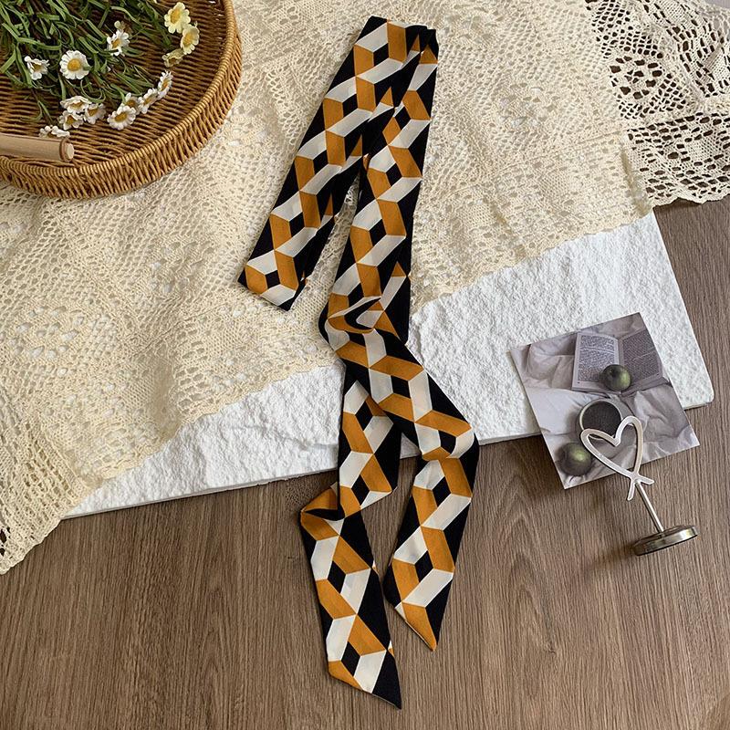 Double-layer Polka Dot Silk Scarf, High-end Versatile Small Scarf, Fashion Headscarf, Headband, Hair Tie, Decorative Belt.