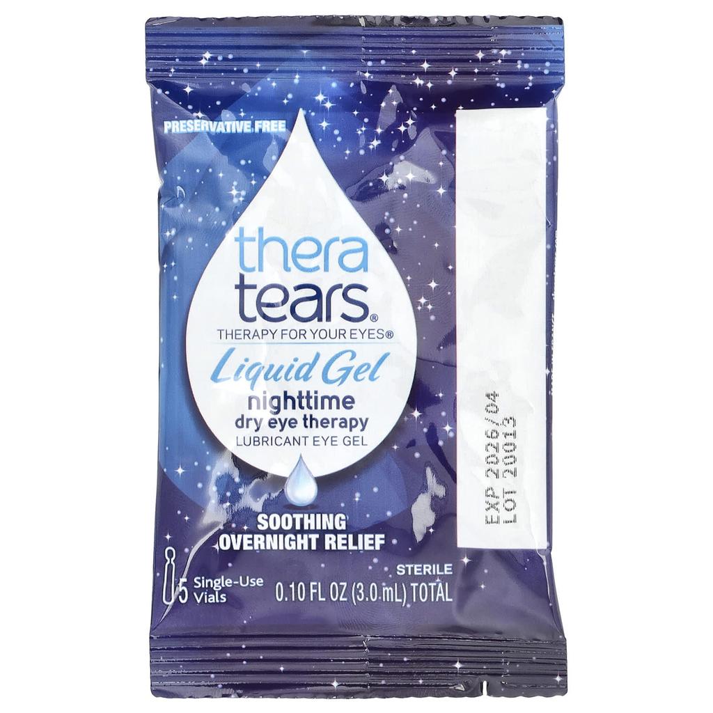 Nighttime Dry Eye Therapy, Lubricating Eye Gel, 30 Single Vials