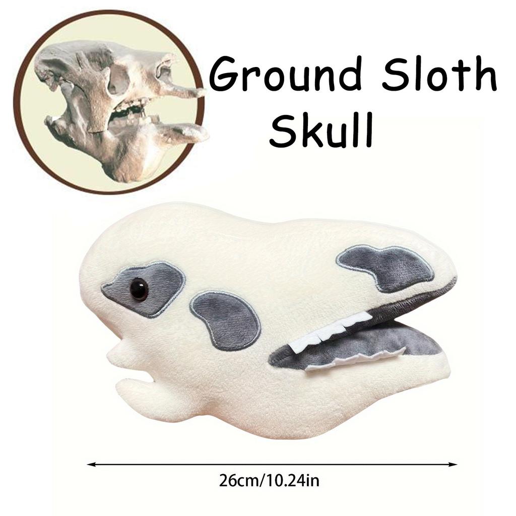 Мягкая плюшевая подушка для куклы Fuzzy Fossils Riceratops Skull Dinosaur Skull