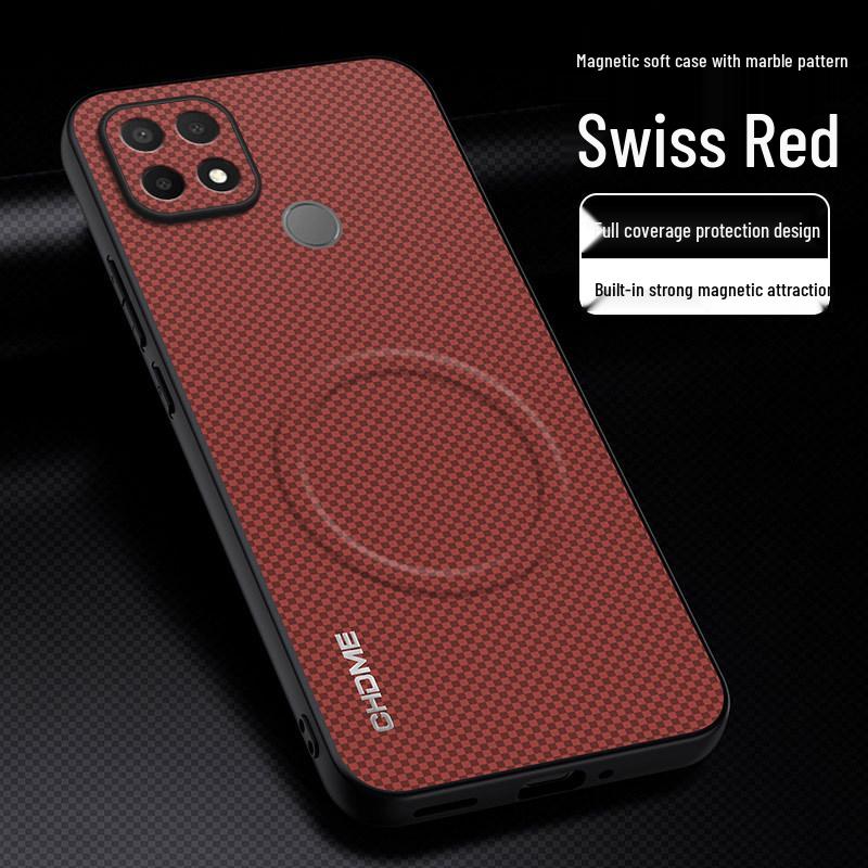 Защитный чехол Realme C21Y с полным покрытием - Противоударный, Магнитная застежка, Модная текстура
