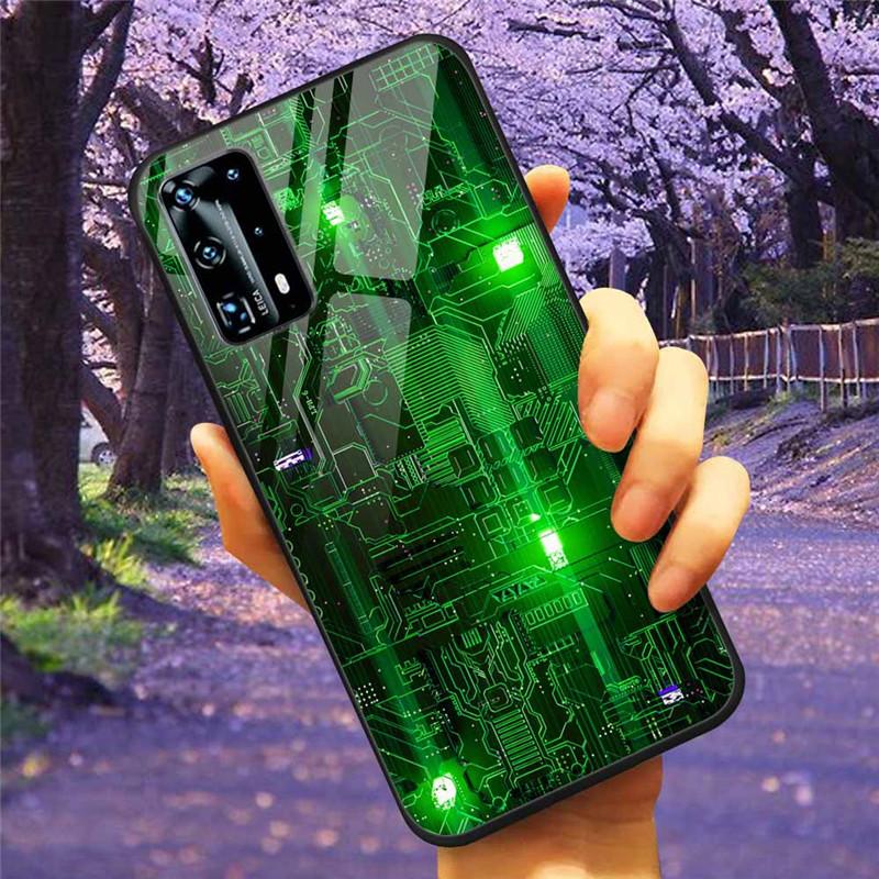 Для Huawei P40 Lite / P40Pro Чехол P 40 Закаленное Стекло Звездный Мрамор Жесткая Задняя Крышка для Huawei P40 Pro / P40Lite E Чехлы Coque