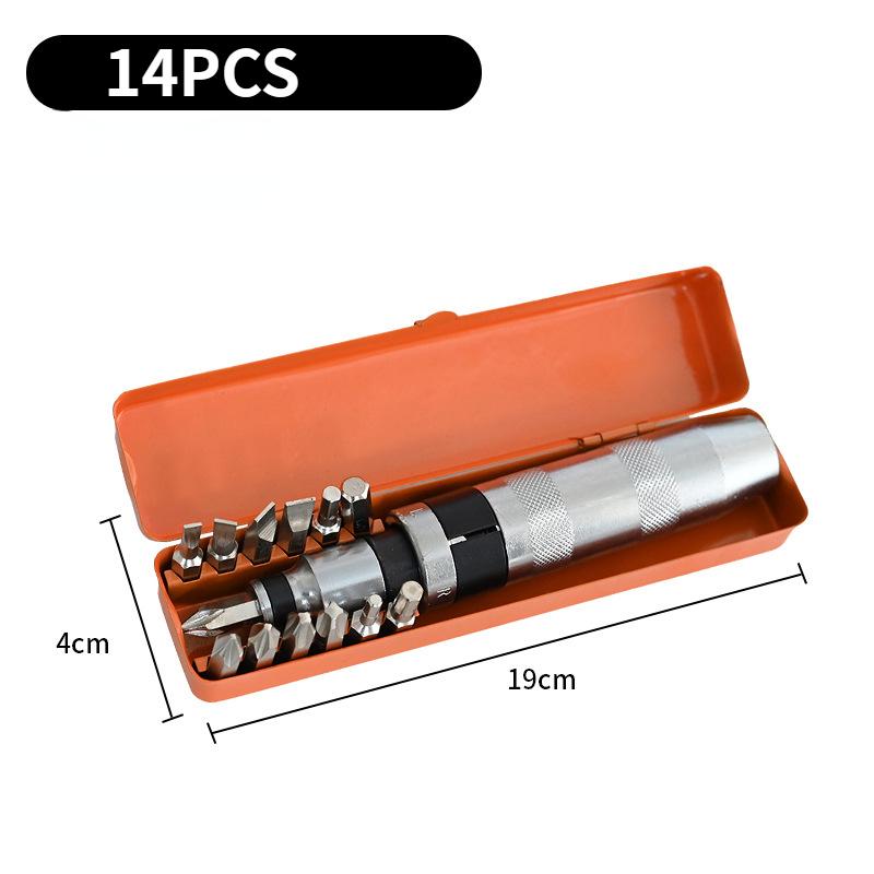 Impact Screwdriver Set Heavy Duty Shock Screw Driver Chisel Bits Tools Kit Flat Screw Extractor Remover