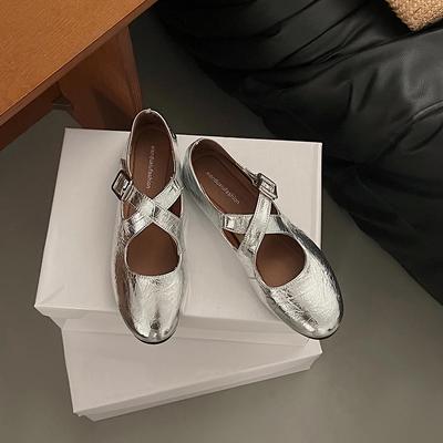 Балетки с перекрестными ремешками, женские, элегантные, фирменный дизайн, красные туфли Мэри Джейн, женские, глянцевые, кожаные мокасины Zapatos