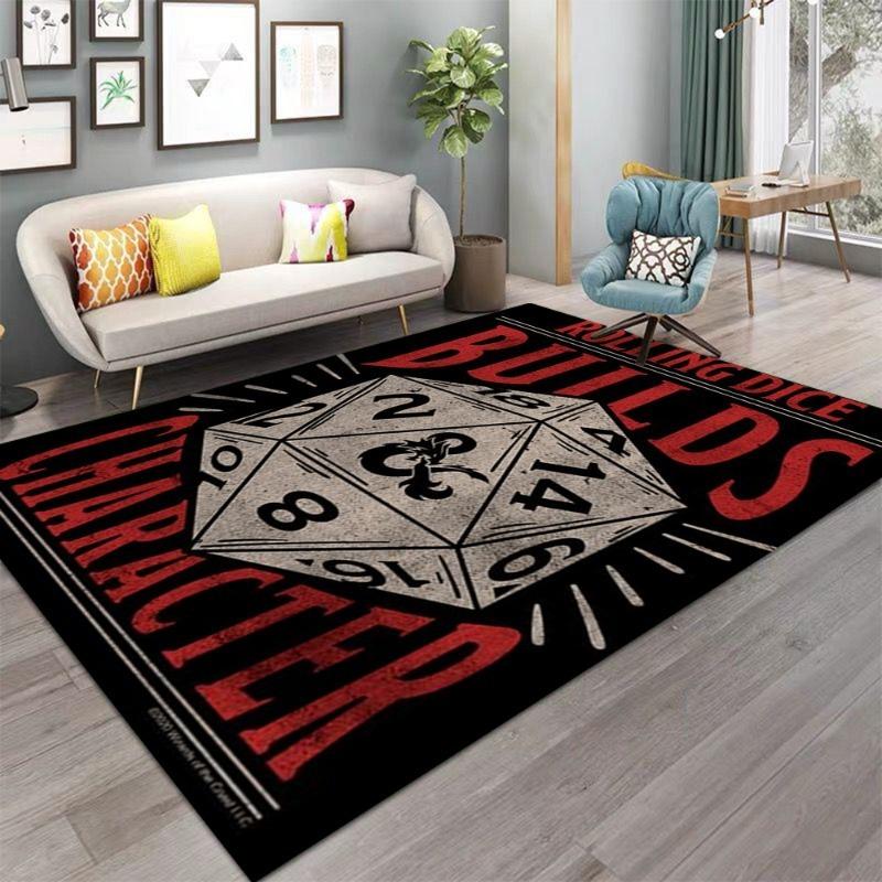 Dungeons Dragons Printed Large Carpet Rug for Home Living Room Bedroom Sofa Doormat Decor Kid Area Rug Carpet Non-slip Floor Mat