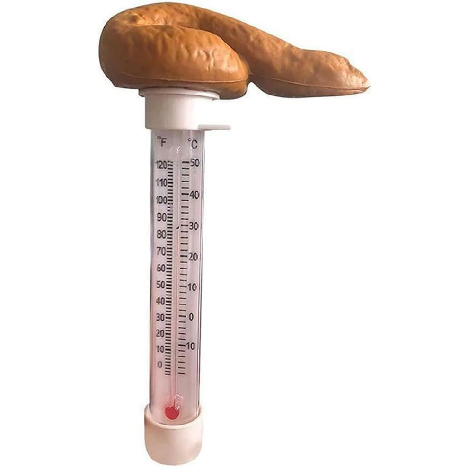 Термометр для бассейна, Плавающий термометр, Термометр для плавательных бассейнов Плавающая шутка с какашкой Водный термометр для спа, гидромассажных ванн