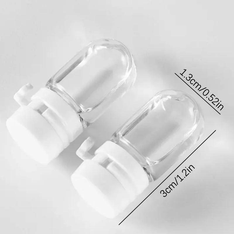 10Pcs Makeup Remover Mini Glass Bottles 1.5Ml Travel Sample Essential Oil Essence Liquid Skin Care Cosmetics Empty Bottles