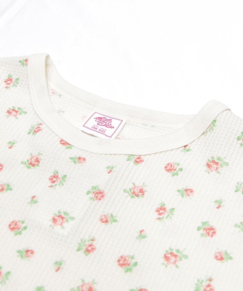 Pajama Set Waffle Flower Pattern Short Sleeve Shorts 3P Set Pink [JE Morgan] & Women's