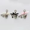 Delicate Heart Bag Pendant Elegant Heart Keyring Stylish Bowknot Pendant Charm Accessory for Bag and Key