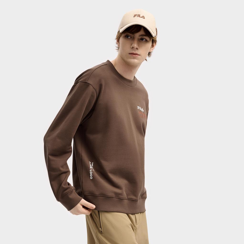 Fila Оригинальная Мода Классический Ретро Повседневный Универсальный Свободный Удобный Простой Пуловер Свитшот Мужской свитшот F11M549202FBN