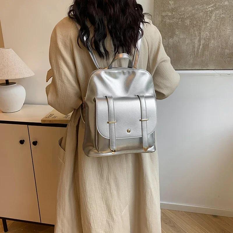 Retro Sophisticated Small Briefcase for Women New University Style Daily Commuter Backpack