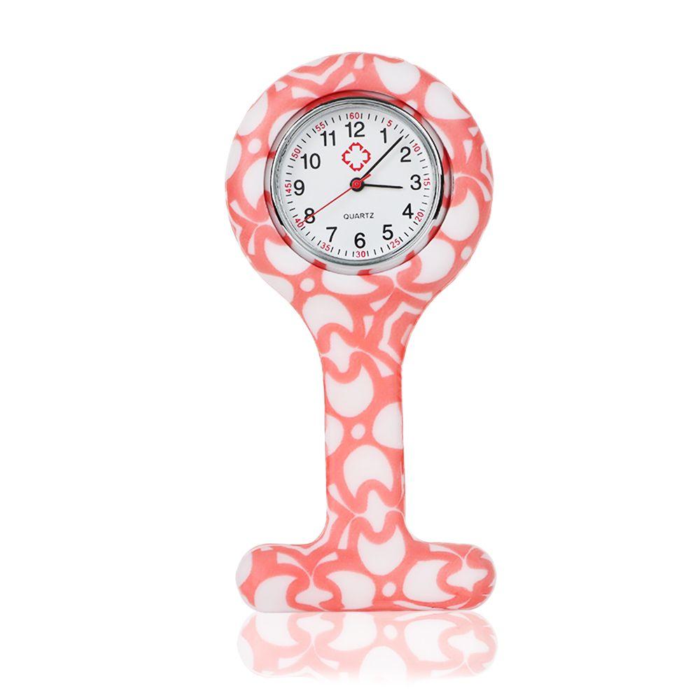 Unisex Silicone Multi Colors Lapel Watches with Second Hand Fob Nurse Watch Nursing Clip On
