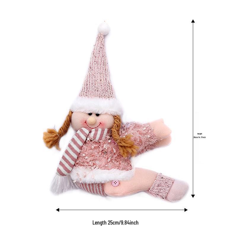 Knitted Santa Claus Curtain Holder Pendant for Christmas Decorations In Hotels