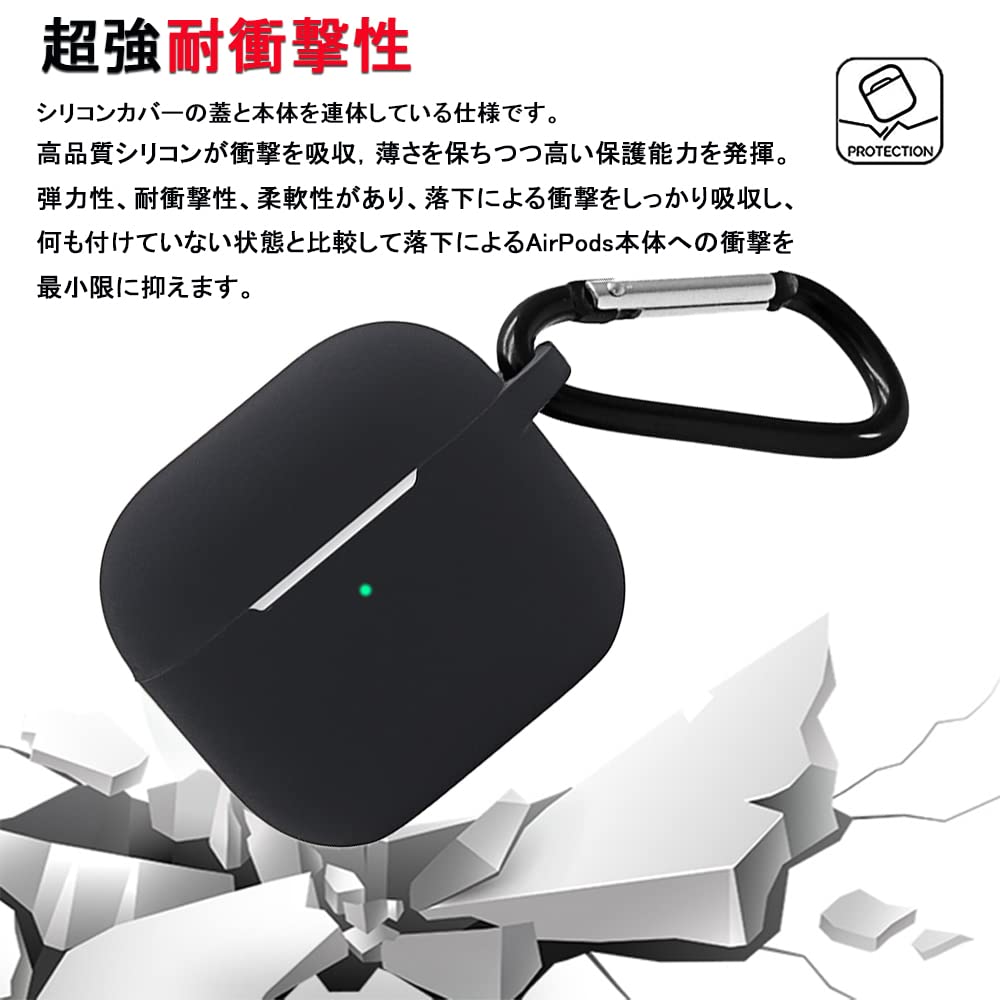 Enhanced ILYAML for AirPods 4 Sony Wireless Silicone Protective Case for AirPods Scratch Lost Can Be Worn and Protective Case for AirPods Black [2024