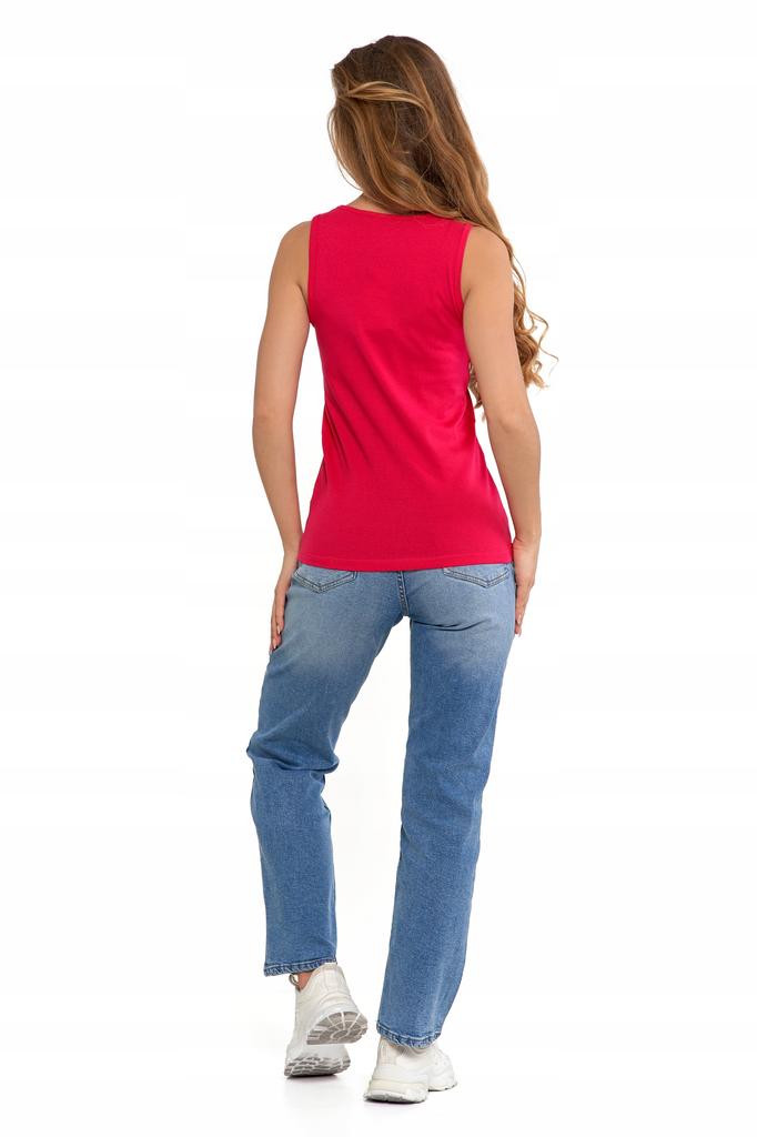Women's Cotton Tank-Top T-shirt with Straps Classic MORAJ 3XL FUCHSIA