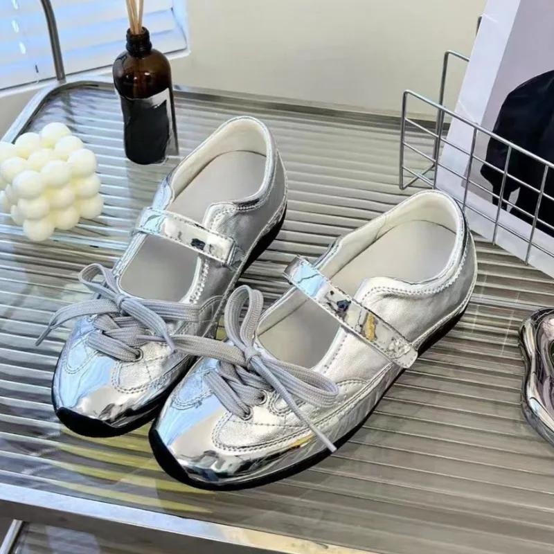 Весна и лето 2025 Новые балетки со скрытой платформой Женские повседневные спортивные туфли Мэри Джейн