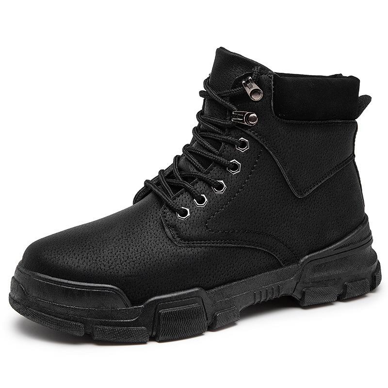 Fashion Men Shoes Spring Autumn Boots Retro Style Ankle Boots Lace Up Casual Boots High-top Shoes for Men Wear-resistant Zapatos Boots