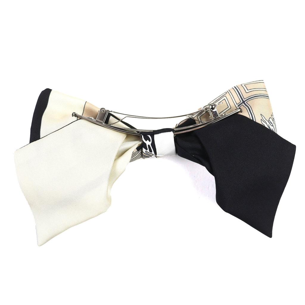 Pristine HERMES hair accessory Grenelle Exlibris Valletta Hair clip silk Used