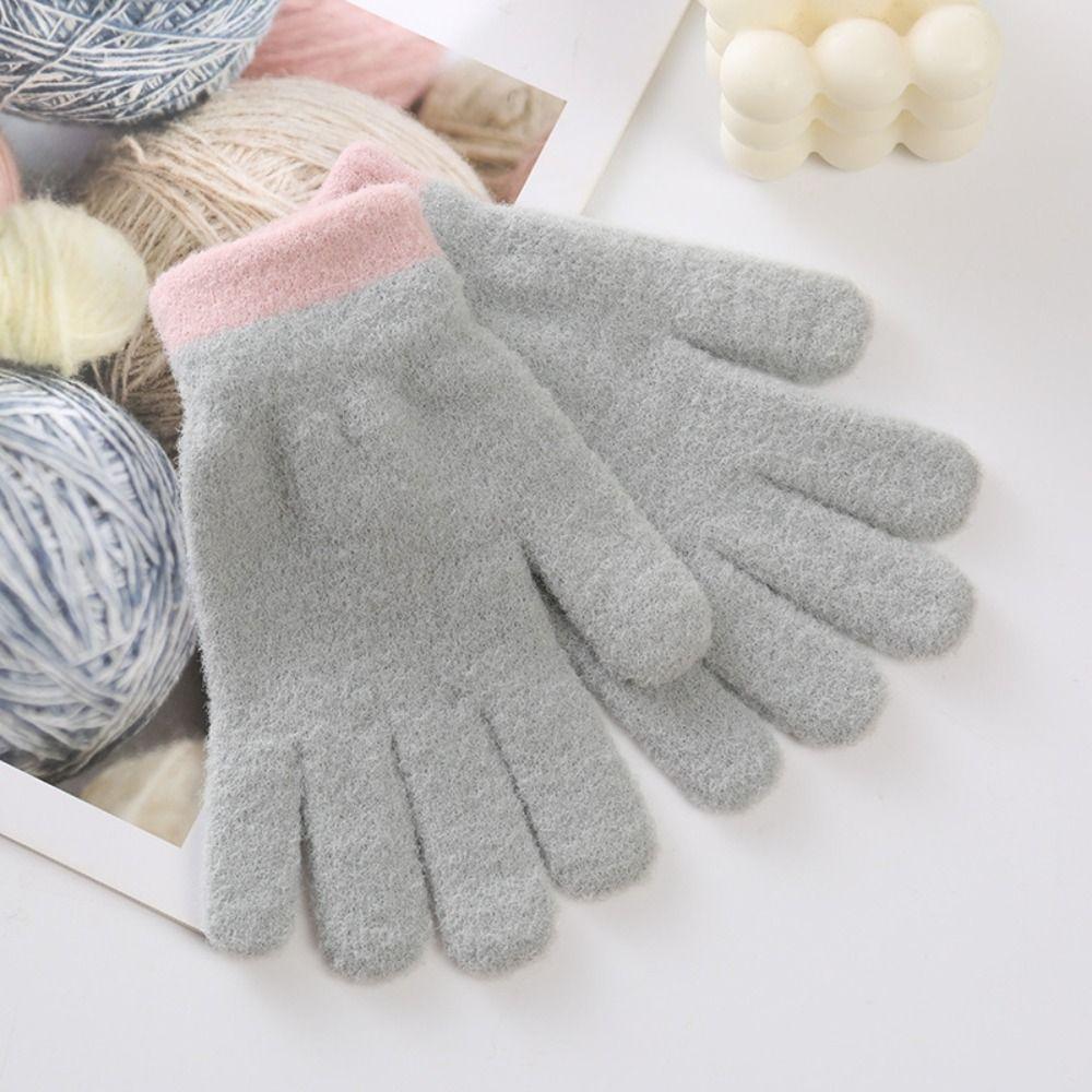 Knitted Kids Gloves Thick Mitten Lovely Fingerless gloves Boys Girls