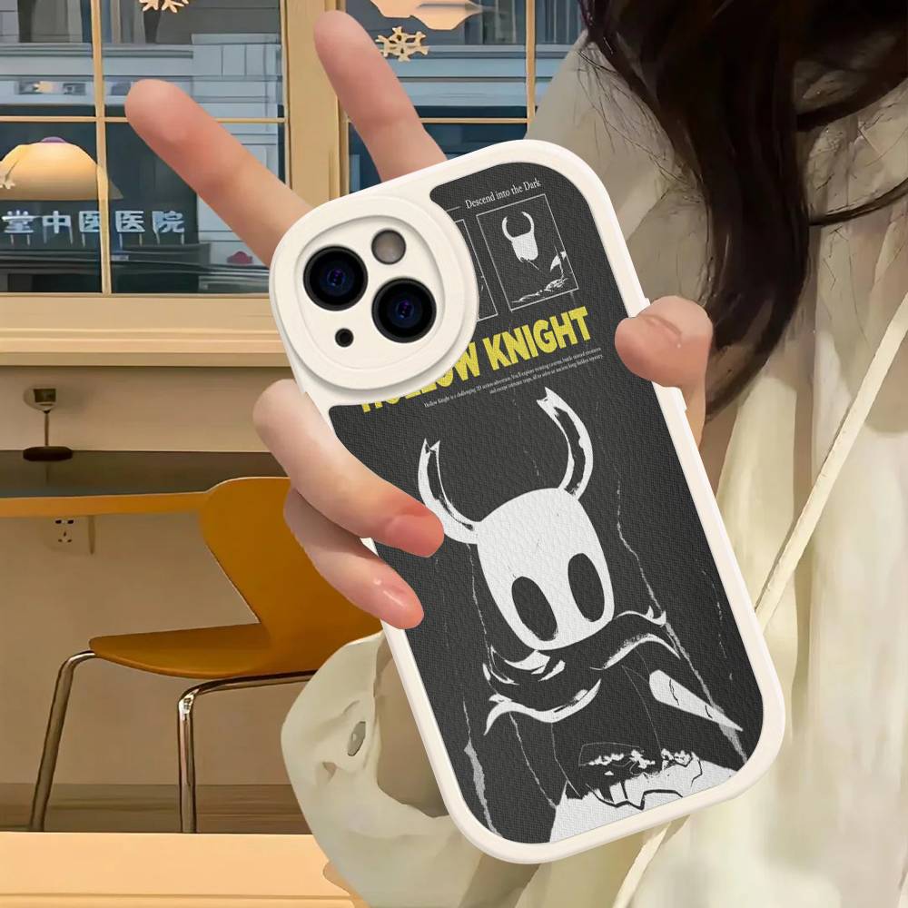 Мультяшный чехол для телефона Hollow Knight из твердой кожи для iPhone 14 13 16 Mini 15 14 11 12 Pro Max Plus Fundas
