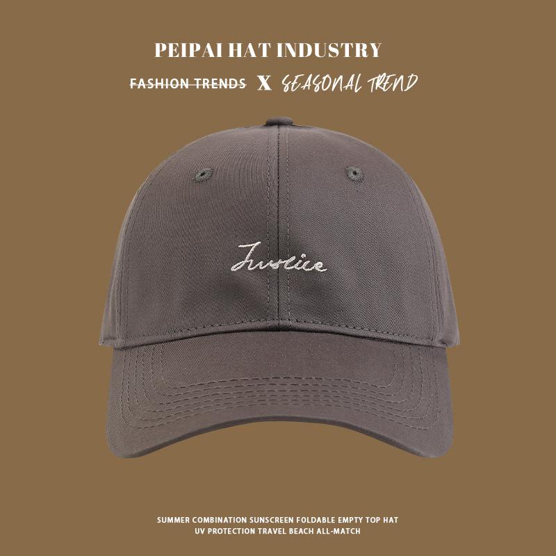 Female big head circumference showing face small baseball cap Korean version versatile couple cap men