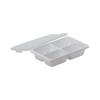 Freezer/Refrigerator Tray Containers for Prepared Meals, 130ml X 4 Blocks (Set of 2), Perfect for Lunch Boxes, Side Dishes, and Baby Food,