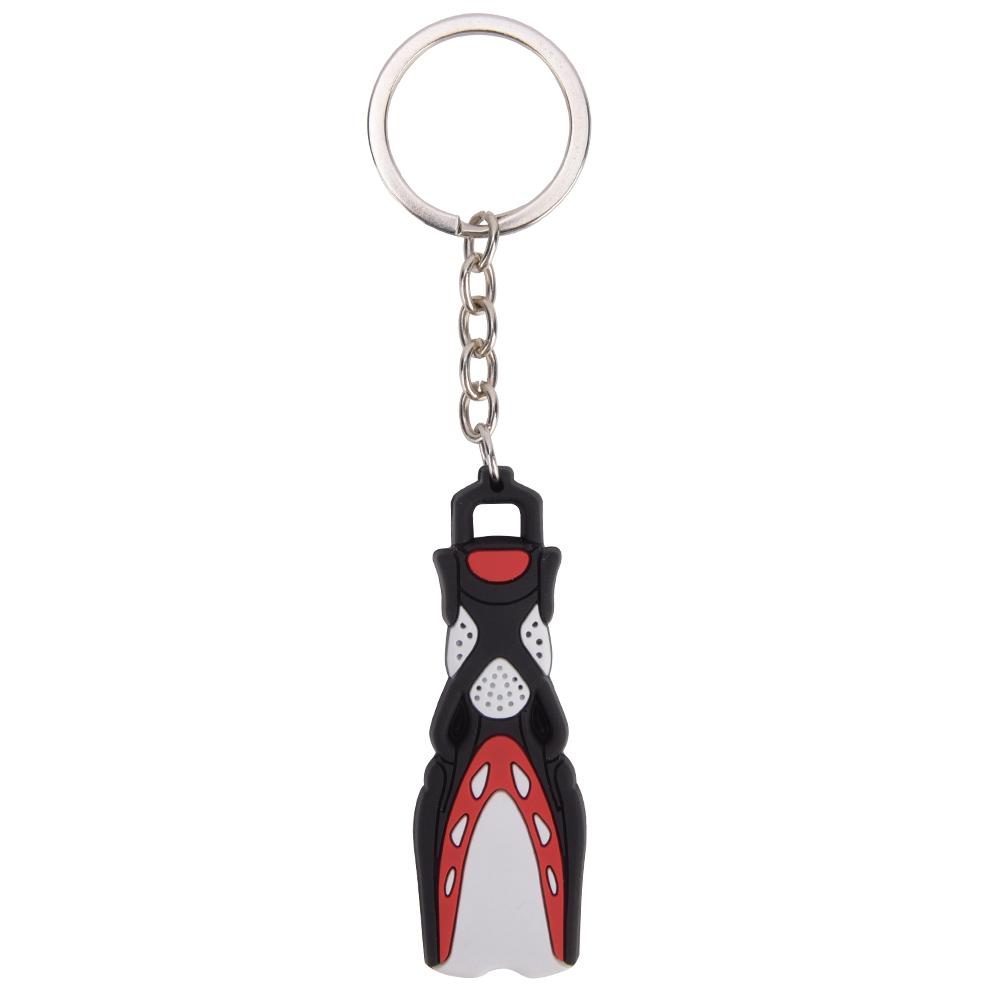 PVC Diving Theme Key Unique Short Flipper Shape Keychain Fin Key Gift