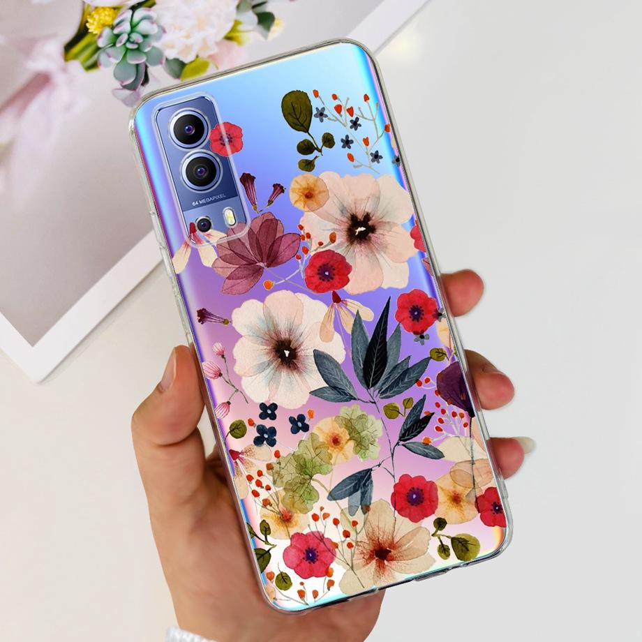 Чехол для телефона Vivo Y72 5G V2041 Для Vivo Y52 5G V2053 Мягкий силиконовый ударопрочный прозрачный задний чехол VivoY72 Y52 5G