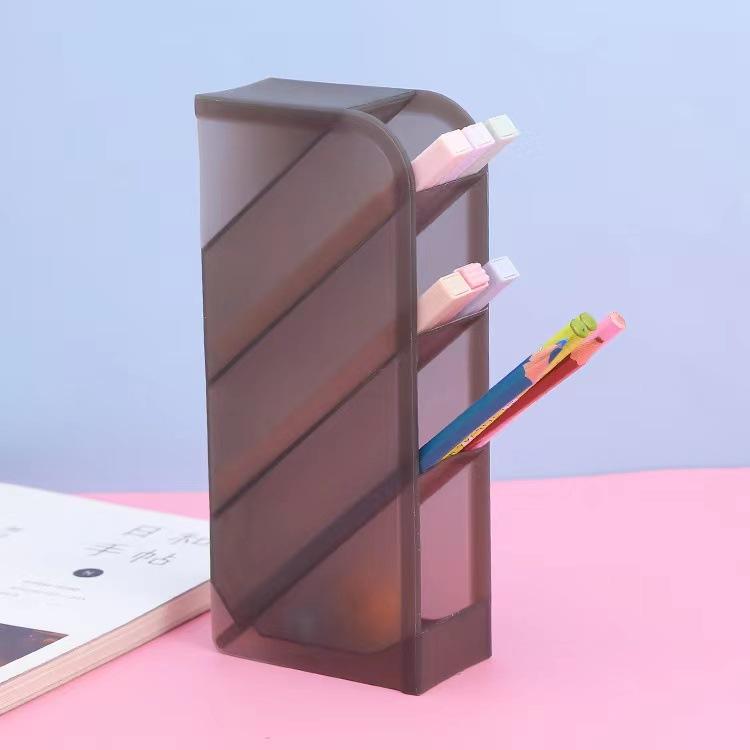 Pen Holder Pencil Makeup Storage Box Desktop Organizer School Office Stationery