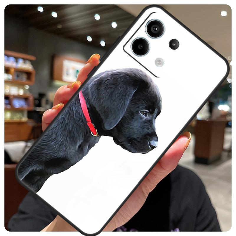 Черный лабрадор Собака Чехол Для Xiaomi Redmi Note 13 12 9 10 11 14 15 Pro Plus Чехол Для Redmi 14C 10C 12C 13C 15 C
