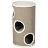 3-Tier Cat House with Sisal and Plush Scratching Post, Ø38x70cm, Brown