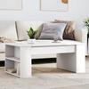 VidaXL Coffee Table, Side Table with Storage, End Table, Living Room Furniture, Modern, White Wood 831853