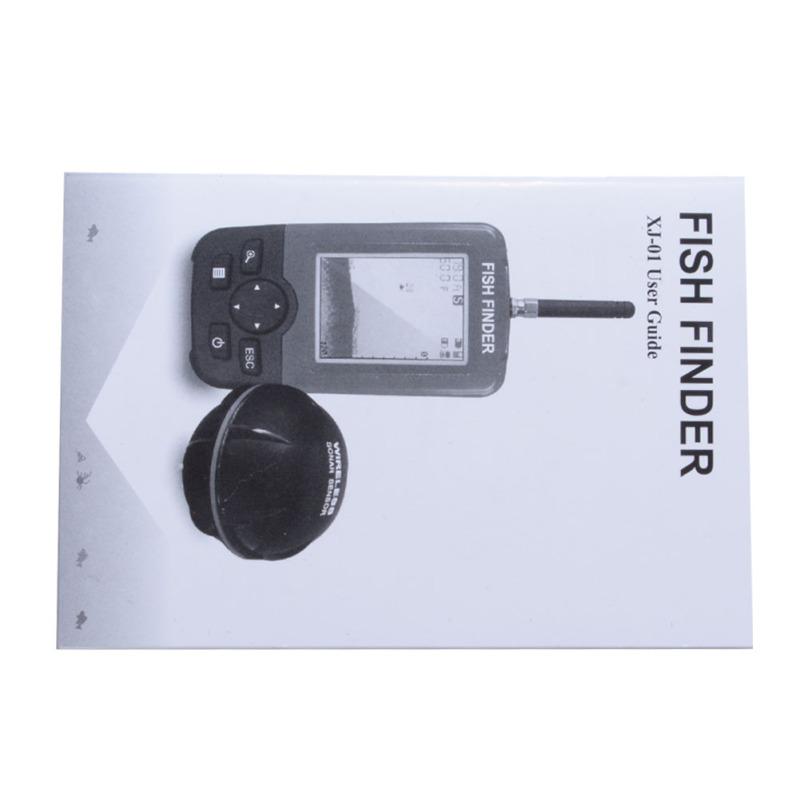 Умный портативный эхолот с беспроводным перезаряжаемым эхолотом длиной 100 м и датчиком эхолота с точечной матрицей 45 м