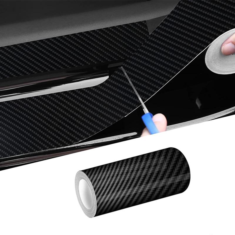 3D Carbon Fiber Anti Scratch Tape Car Sticker DIY Paste Protector Strip Vinyl Automotive Wrap Film With Air Release Bubble Free